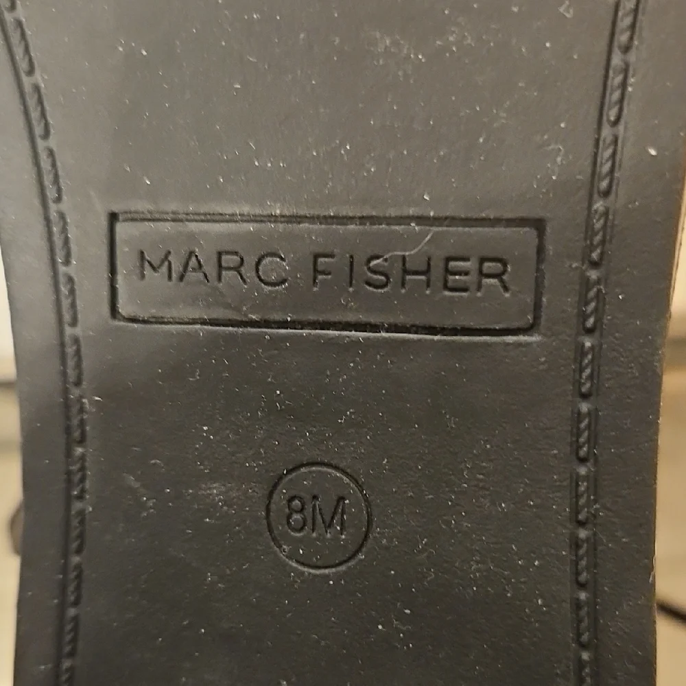 Marc Fisher White and Black Lace-Up Combat Boots - Picture 4 of 4